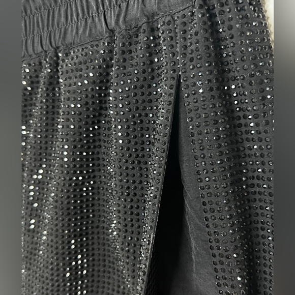 RtARhinestone Black Jogger Pants Women’s Sz Large - Picture 4 of 10